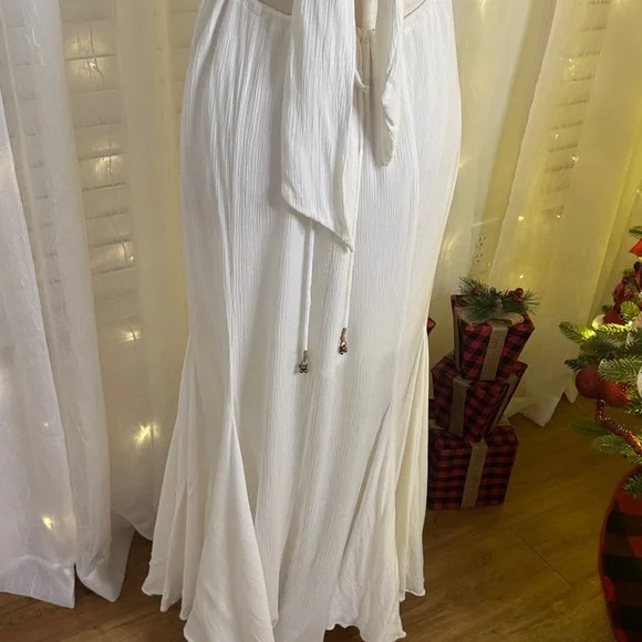 Free People Ivory Backless Halter Dress - Picture 7 of 9